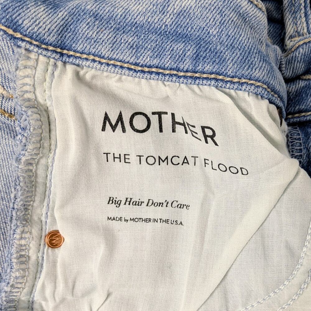 MOTHER Tomcat Flood Ankle Jeans 24 Big Hair Don't Care Blue Straight Leg - Picture 2 of 16